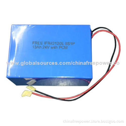 13Ah 8S1P battery pack, Lithium iron phosphate system, safety and long life